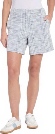 Lyss&eacute; Lily Summer Azzurro Tweed Short In Blue Pattern