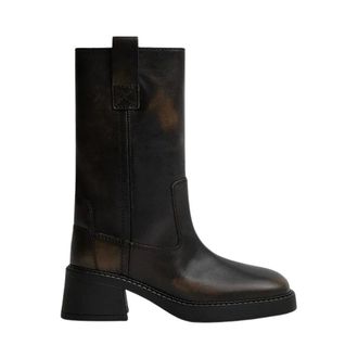 Miista Inaya Laarzen - Dames - Schoenen - Bruin - Maat: 36 EU Leer