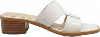 Wonders Womens Heeled Leather Sandal In Off White Patent