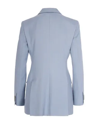 P.A.R.O.S.H. Double-Breasted Viscose Blazer - Blue