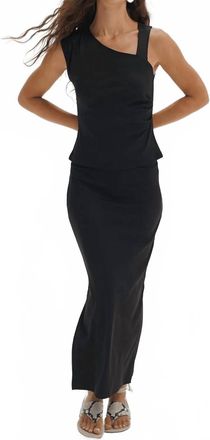 LnA Slater Pull On Skirt In Liquid Onyx