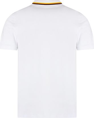 K-Way Mens Jud Cotton-Piqu&eacute; Polo Shirt White T-shirts And Polos