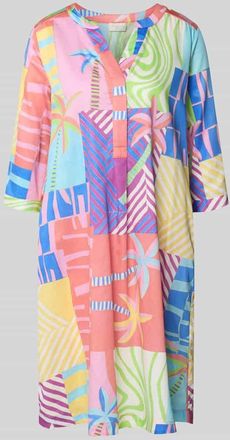 Milano Milano Italy Knielanges Tunikakleid aus reiner Baumwolle in Rosa, Größe 36