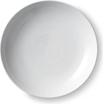 ROYAL COPENHAGEN 9.75In White Fluted Shallow Bowlwith $6 Credit