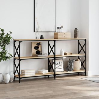 vidaXL Vidaxl - Mesa Consola Madera De Ingenier&iacute;a Roble Sonoma 156x28x80,5 Cm