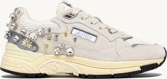 Autry Womens Hyperway Sneakers In White/silver Crystal