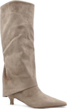 Steve Madden Over-knee Laarzen - Dames - Laarzen met Hak - Beige - 37 EU - Schoenen