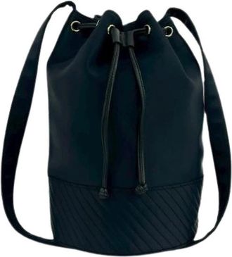 Saint Laurent Pre-owned Nylon Leather Shoulder Bag - Dames - Vintage Tas - Blauw - ONE Size - Nylon - Vintage