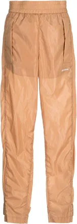 Off-white logo-print track pants - women - Polyamide/Polyamide - 36 - Brown