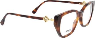 Fendi Stijlvolle zonnebril met uniek design - Dames - Brillen - Bruin - ONE Size - Accessoires