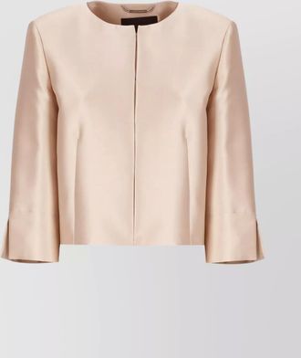 Alberta Ferretti silk blend cropped jacket