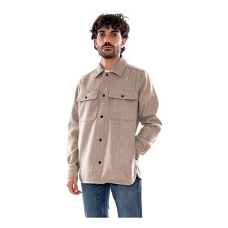 Only & Sons Only & Sons - Onsash Ovr Woolen Look Pocket LS Shirt - Heren - Jassen - Beige - Maat: L Wol