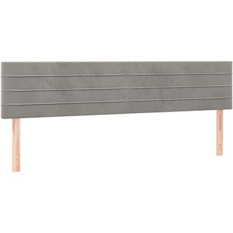 vidaXL Cabeceros 2 Unidades De Terciopelo Gris Claro 100x5x78/88 Cm Vidaxl