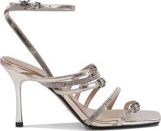 Pinko Lisa Sandalen - Dames - Sandalen met hakken - Geel - 37 EU - Leer - Schoenen