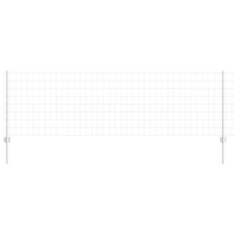 Berkfield Home Euro Fence with 5 U Posts Silver 0, 8x10 m Steel
