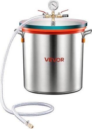 OEM C&aacute;mara De Vac&iacute;o De 34,1 L, C&aacute;mara De Desgasificaci&oacute;n Al Vac&iacute;o De Acero Inoxidable Con Tapa De Vidrio Templado, Manguera, Filtro De Aire, Para Fundici&oacute;