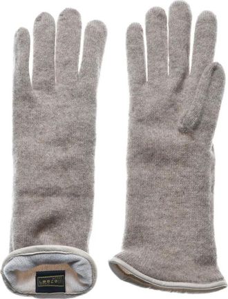Restelli Guanti Beige Cashmere Revers Handschoenen - unisex - Handschoenen - Beige - 8 IN - Kasjmier - Accessoires