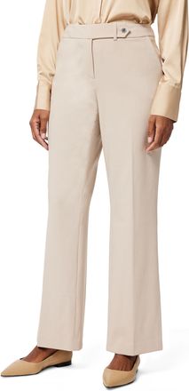 Calvin Klein Womens Straight Leg Lux Business Pant (Standard & Petite) Casual, Khaki, 8