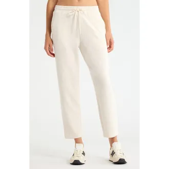 Zella Soft Luxe Ankle Pants in Ivory Heather- Purple at Nordstrom, Size X-Large