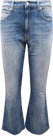 People Ingrid Spacchetto Broek Made in Italy - Dames - Flared Jeans - Blauw - W29 - Jeans