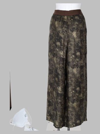Uma Wang Viscose-Cupro Wide-Leg Trousers - Green
