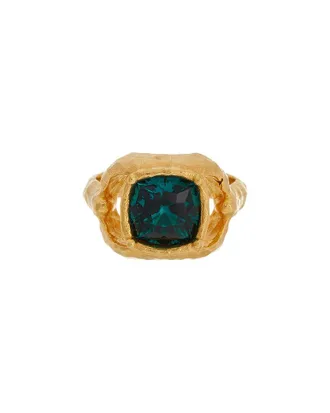 Oscar De La Renta Rectangle Crystal Ring