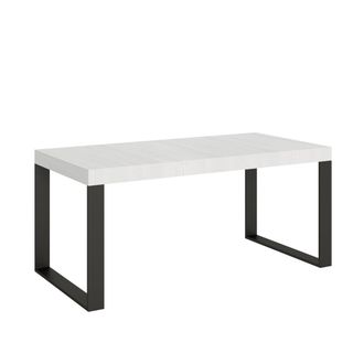 Itamoby Itamoby - Tavolo Allungabile 90x180/284 Cm Tecno Premium Bianco Frassino Telaio Antracite