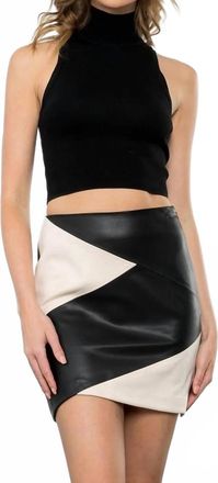 THML Clothing Monochrome Edge Skirt In Black