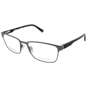 Pierre Cardin Mens Gunmetal Rectangular Eyeglass Frames Pc 6854