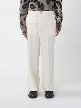 Laneus Pantaloni a gamba larga in misto lino
