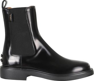 Tod's Gomma 20L Tronchetto - Dames - Chelseaboots - Zwart - 39 EU - Leer - Schoenen