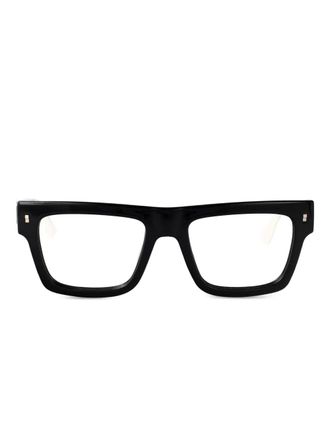 Dsquared2 Eyewear Icon square-frame glasses - men - Acetate - 53 - Black