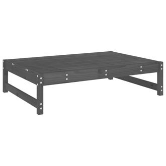 vidaXL Taburete De Jard&iacute;n Madera Maciza De Pino Gris 120x80 Cm Vidaxl