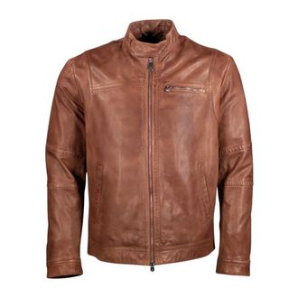 Peuterey Leather Jackets, male, Brown, Size: XL Peuterey Coats Brown
