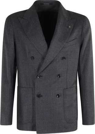 Tagliatore Blazer doppiopetto con applicazione - Grigio