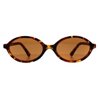 Miu Miu Oval Womens Light Havana Brown MU04ZS - One Size