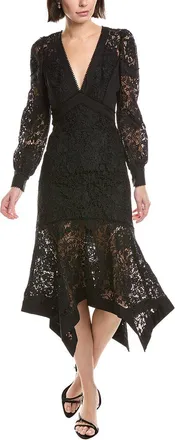 Marchesa Lace Midi Dress