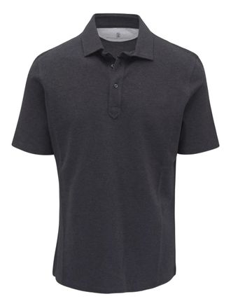 Brunello Cucinelli short-sleeve polo shirt - Grey