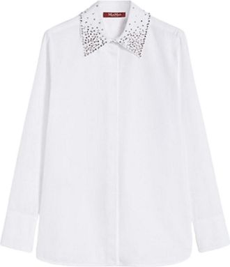 Max Mara Staffa Poplin Shirt With Crystals By