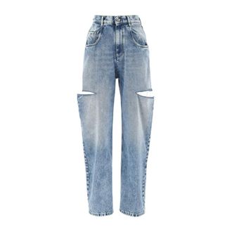 Maison Margiela Loose-fit Jeans, female, Blue, Size: 3XS Cut-Out Jeans