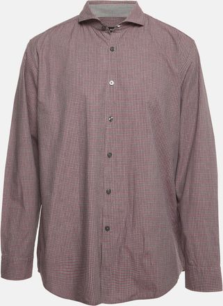 HUGO BOSS Boss By Hugo Boss Pink/grey Micro Check Cotton Lennie Shirt