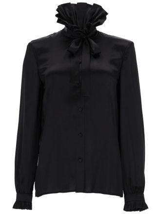 Gucci Hemd aus Seidensatin mit Schleife