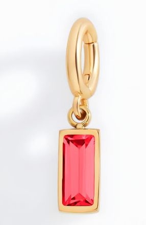 Mint & Lily Dainty Baguette Birthstone Charm in July Ruby at Nordstrom