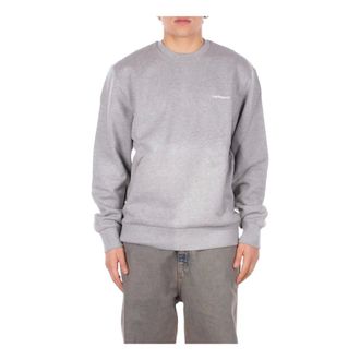 Carhartt Work in Progress Hoodies & sweatvesten, Heren, Grijs, L, Katoen, Script Embroidery Sweatshirt