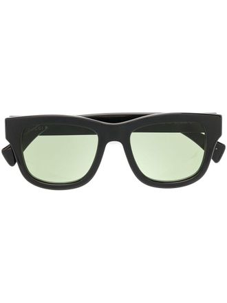 Gucci Occhiali da sole squadrati con logo - Nero
