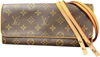 Louis Vuitton Pre-owned Clutches, female, Brown, Size: ONE SIZE Pre-owned Pochette Twin Monogram Shoulder Bag