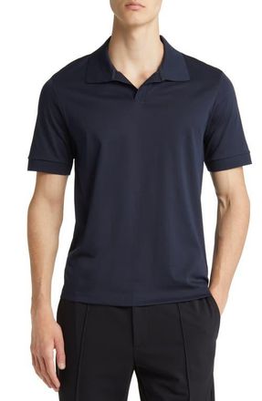Theory Malden Johnny Collar Polo in Eclipse at Nordstrom, Size Medium