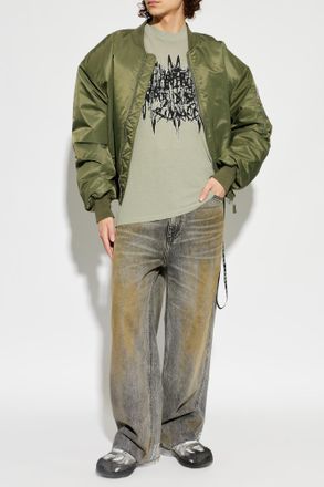 44 Label Group Jeans With A vintage Effect, Mens, Grey