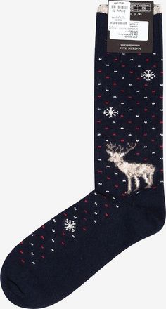 Sozzi Milano Hohe Socken aus Kaschmir mit Rentier-Motiv