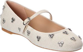 Stuart Weitzman Tammy Linen Mary Jane Ballet Flat